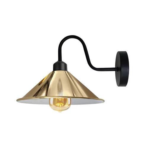 French Gold Wall Light Fixture,Black Wall Sconce E27 Base Socket by Unbranded