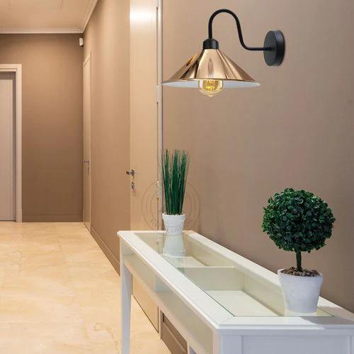 Rose Gold Wall Light Fixture,Black Wall Sconce E27 by Unbranded
