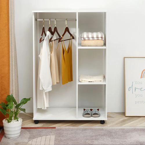 Unbranded Storage Wardrobe White with Shelves - Uncategorized Wardrobe