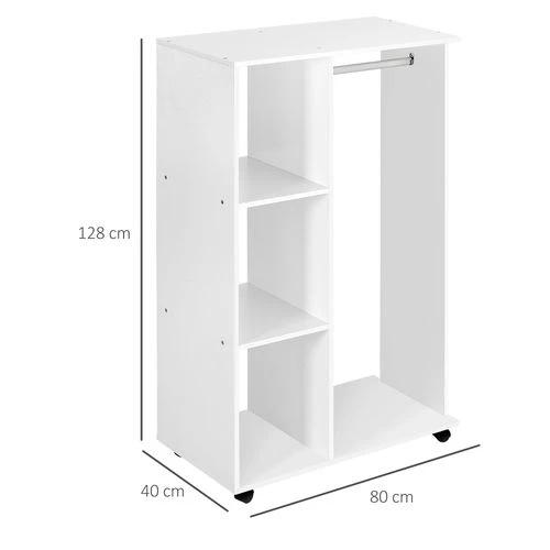 Unbranded Storage Wardrobe White with Shelves - Uncategorized Wardrobe