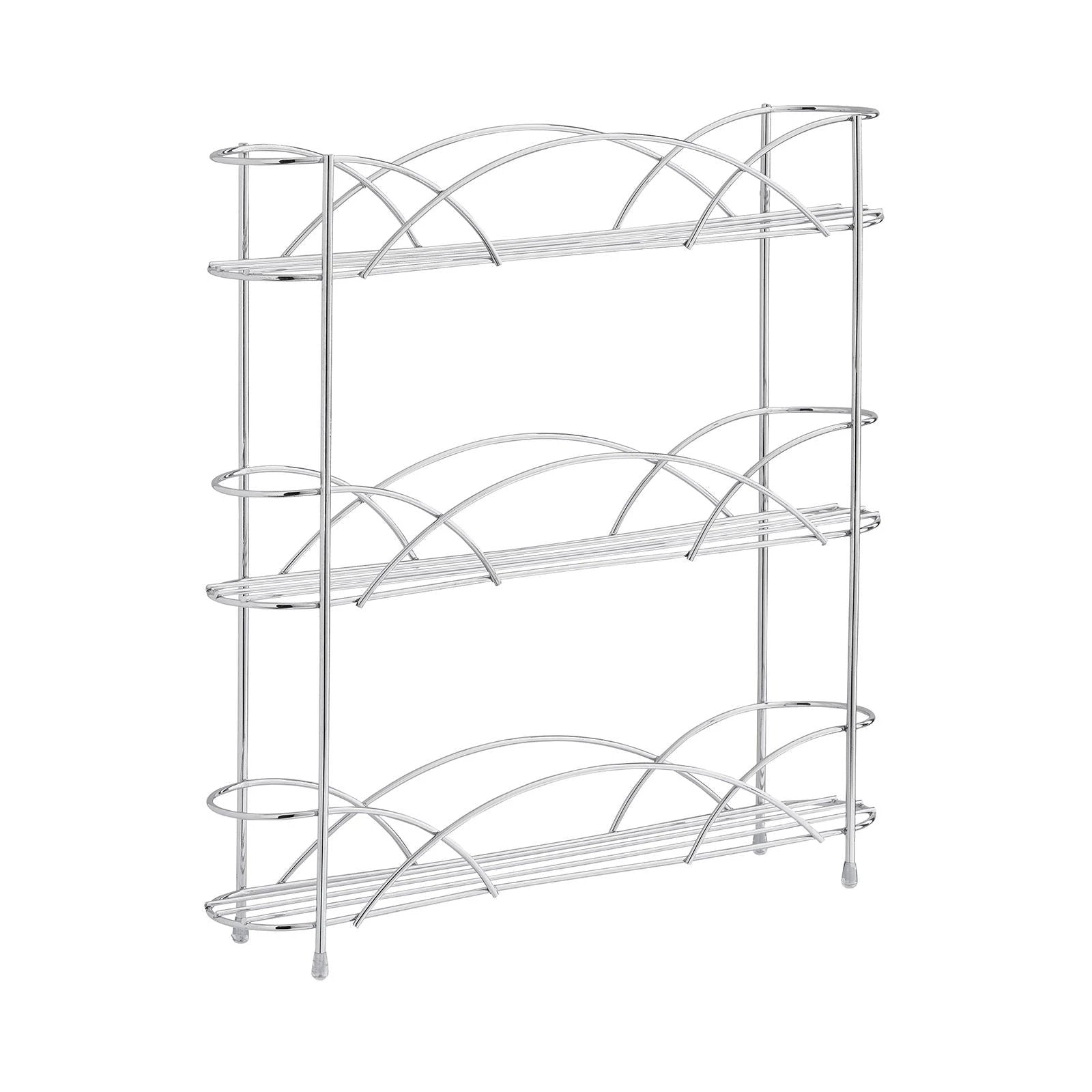 Freestanding Spice Rack Chrome or Black Powder Coated Finish