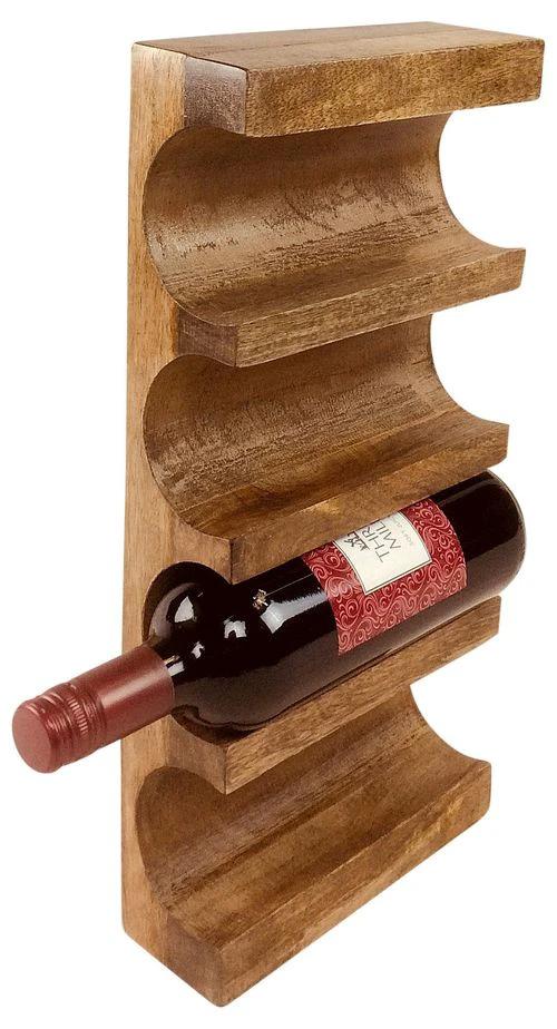 Wall Mounted Wooden Wine Rack by Country Cottage