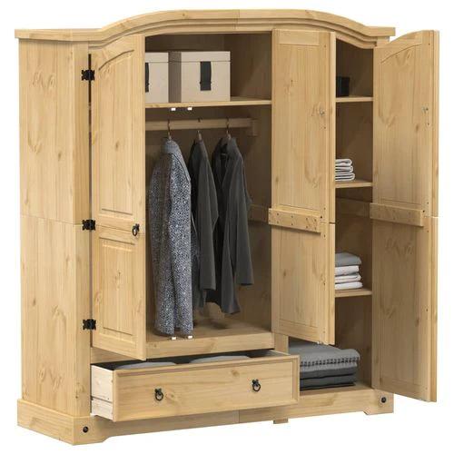 vidaXL Wardrobe Corona 151.5x52x170 cm Solid Wood Pine by vidaXL