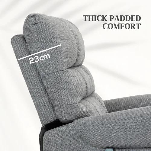 HOMCOM Power Lift Recliner Chair for Elderly with Massage and Heat Grey by HOMCOM