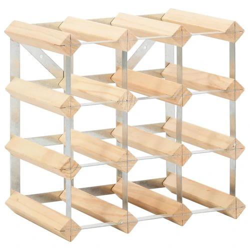 vidaXL Rustic Solid Pinewood Wine Rack for 12 Bottles with Ample Storage Space for Wine Enthusiasts - Wine Rack