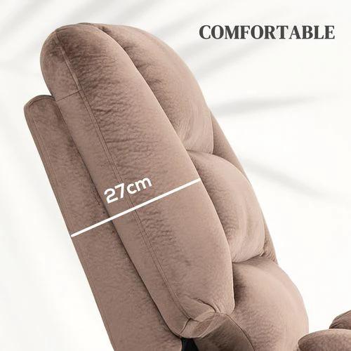 HOMCOM Riser and Recliner Chair Lift Chair with Vibration Massage, Heat, Brown by HOMCOM