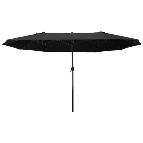 Outsunny Outsunny 4.6M Garden Patio Umbrella with Double Canopy Design and Crank Lift for Outdoor Entertaining - Parasol