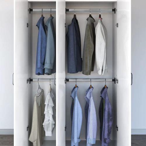 vidaXL Telescopic Wardrobe Rails 4 pcs Silver 58-100 cm - Wardrobe