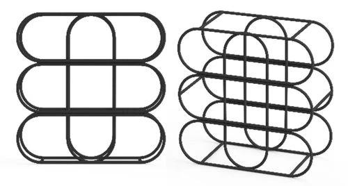 MSL Cast Iron Effect Wine Rack 13 Inch for 9 Bottles with Ornate Side Detail for Wine Enthusiasts - Wine Rack