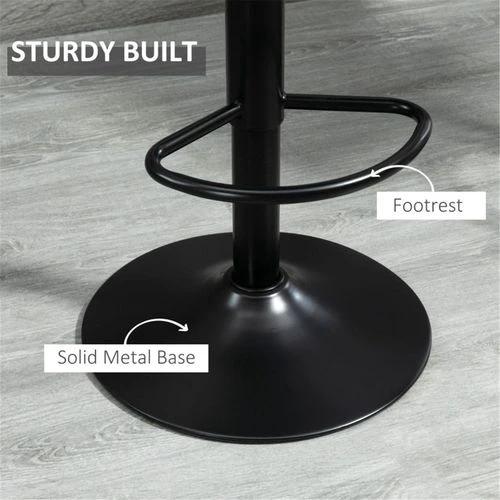 N/A Stylish Adjustable Bar Stools Set of Two with Solid Metal Frame and Comfortable High Back for Modern Kitchens and Dining Areas -
