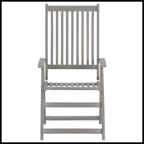 vidaXL vidaXL 5 Piece Garden Dining Set Solid Acacia Wood Grey - Garden Set
