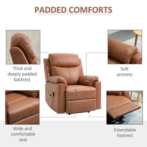 HOMCOM Power Lift Chair Electric Riser Recliner with Remote Control, Brown HOMCOM - Recliner