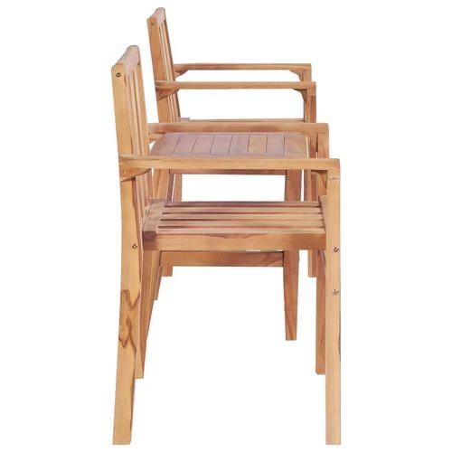 vidaXL vidaXL 3 Piece Bistro Set Solid Teak - Bistro Sets