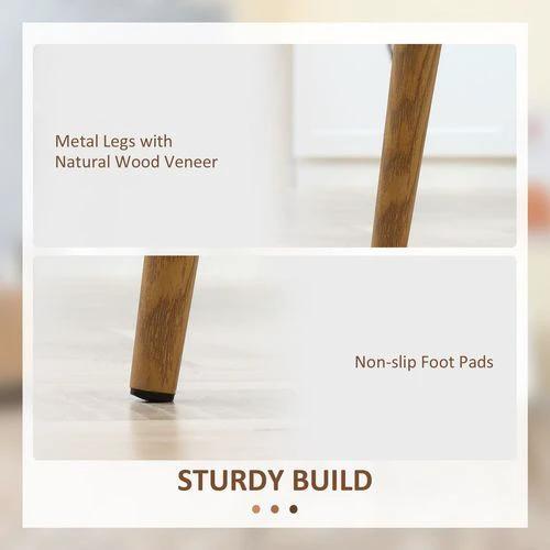Dining Chairs Set of 4 w/ Curved Back, Metal Legs for Living Room White - Dining Chairs