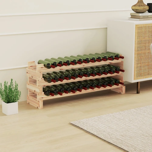 HOMCOM 36 Bottle Wine Rack with Wave Shelves and Modular Design for Wine Enthusiasts by HOMCOM