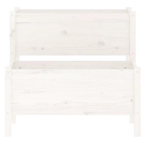 Planter White 84.5x84x75 cm Solid Wood Pine by vidaXL