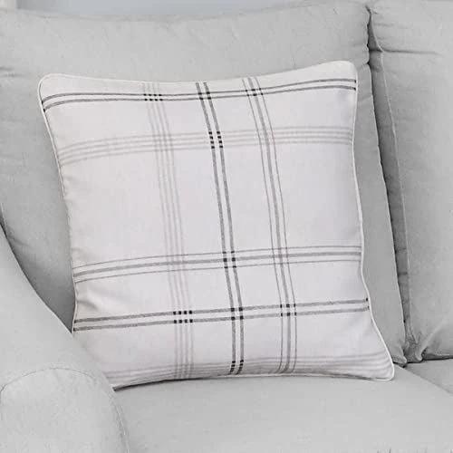 PRINTED CHECK CUSHION NATURAL 45CM by Sleepdown