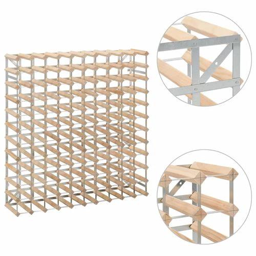 vidaXL Solid Pinewood Wine Rack for 120 Bottles with Rustic Charm for Wine Enthusiasts and Collectors - Wine Rack