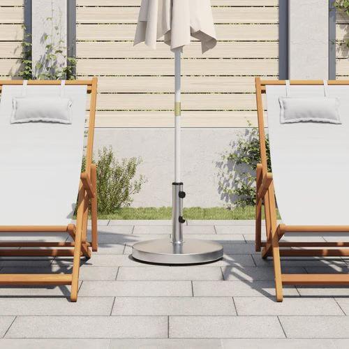 vidaXL vidaXL Parasol Base 25 kg Round with Stainless Steel Shell for Outdoor Umbrellas - Parasol