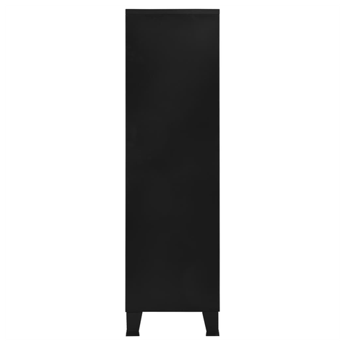 vidaXL vidaXL Wardrobe Industrial Black 90x40x140 cm Steel - Wardrobe