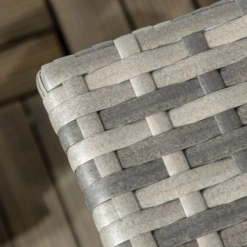 Outsunny PE Rattan Outdoor Coffee Table, Rattan Side Table for Patio, Garden, Mixed Grey - Garden Table