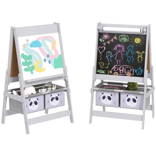 AIYAPLAY 3 In 1 Kids Easel Compact With Paper Roll Whiteboard Blackboard Storage For Home Learning by AIYAPLAY