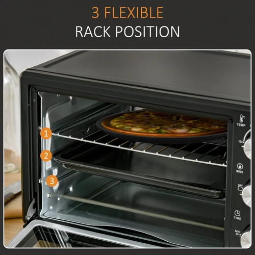 Compact Mini Oven 21L with Adjustable Temperature and 60-Minute Timer for Home Bakers by HOMCOM