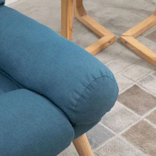 HOMCOM Recliner with Ottoman 3-Position Adjustable Reclining Lounger Sofa Chair - Recliner
