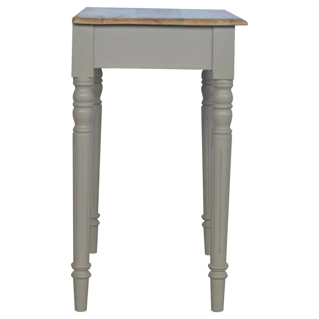 Artisan Furniture Artisan Furniture Solid Wood Hand Painted Writing Desk, 1 Drawer, Grey Color - Desk