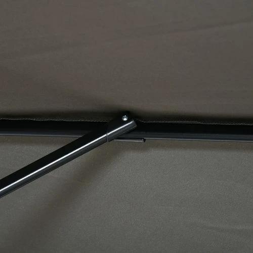 Outsunny Outsunny Square Cantilever Roma Parasol 360� Rotation w/ Hand Crank, Grey - Parasol