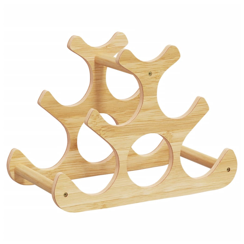 vidaXL Bamboo Wine Rack for 6 Bottles 35x18x25.5 cm Durable and Scratch-Resistant for Stylish Home Display by vidaXL