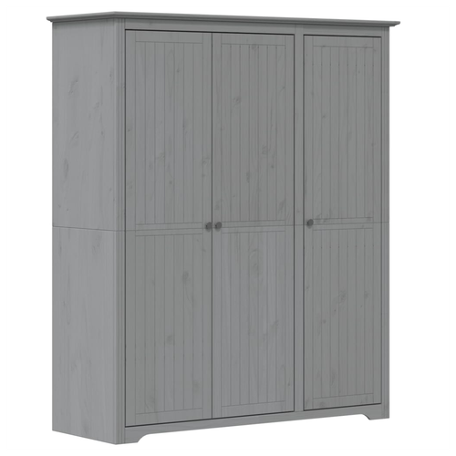 vidaXL vidaXL Wardrobe BODO Grey 151.5x52x176.5 cm Solid Wood Pine - Wardrobe