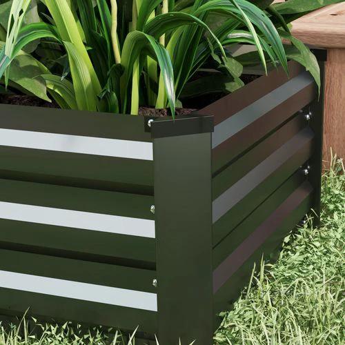 Outsunny Set of 2 Galvanised Raised Garden Bed for Flowers, Herbs and Vegetables by Outsunny