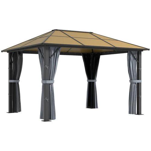 Outsunny 3 x 3.6m Hardtop Gazebo with Aluminium Frame and Curtains by Outsunny