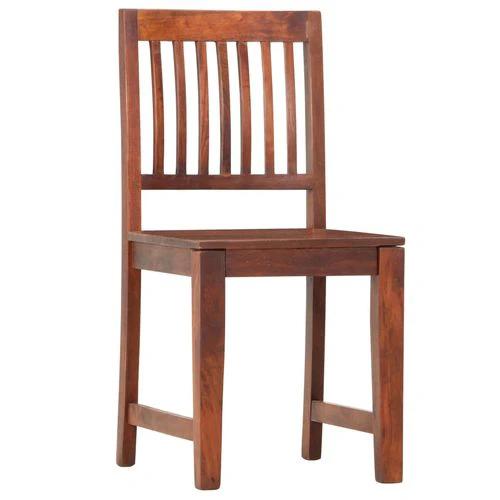 Handcrafted Solid Mango Wood Dining Chairs Set of 2 with Unique Grain Design for Industrial Style Decor by vidaXL