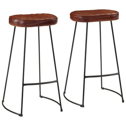 vidaXL Gavin Bar Stools 2 pcs Dark Brown 44x37.5x78 cm by vidaXL