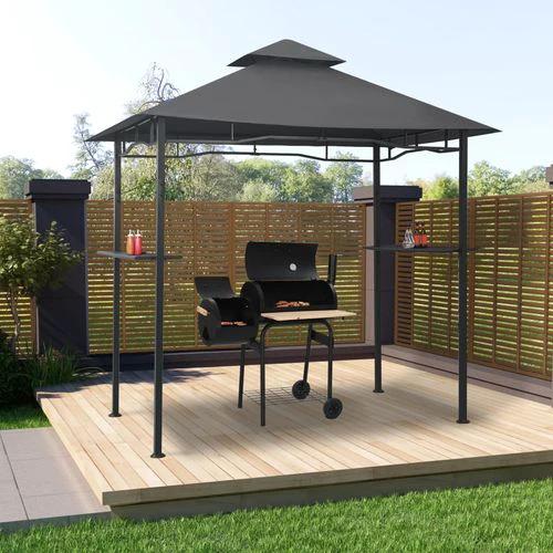 vidaXL BBQ Gazebo 240x150x255 cm Anthracite Steel - Gazebos