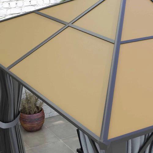 Outsunny 3 x 3.6m Hardtop Gazebo with Aluminium Frame and Curtains by Outsunny