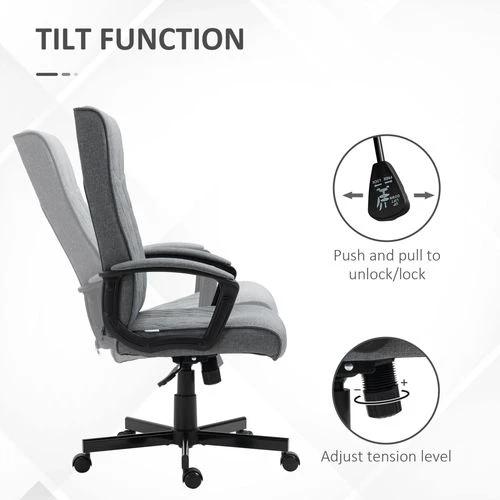 Unbranded High-Back Home Office Chair with Adjustable Height and Swivel Wheels Vinsetto - Office Chair
