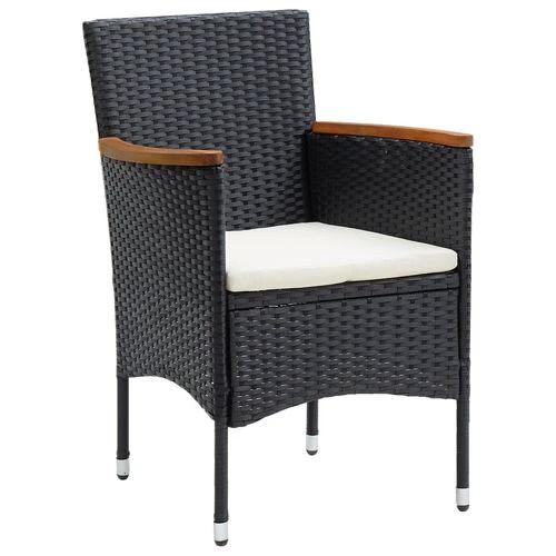 Elegant Poly Rattan Garden Dining Set with Cushions for Outdoor Entertaining by vidaXL