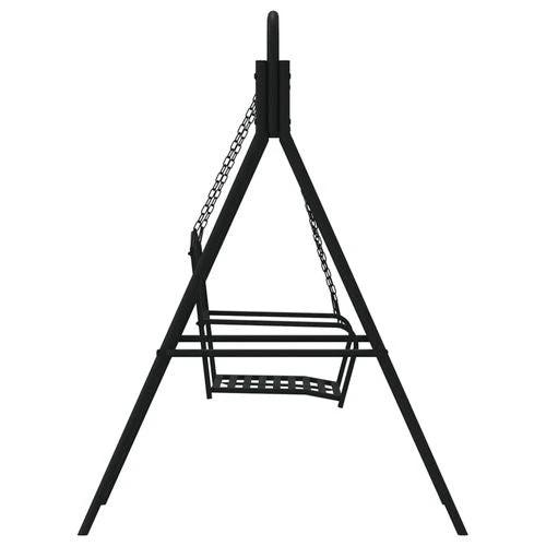 Swing Bench 124 cm Black Steel by vidaXL