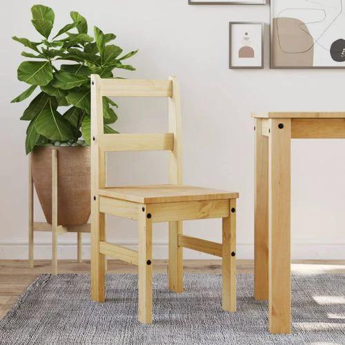 vidaXL Dining Chairs 2 pcs Panama 40x46x90 cm Solid Wood Pine by vidaXL
