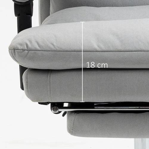 Vinsetto Microfibre Vibration Massage Office Chair with Heat, Footrest, Grey by Vinsetto
