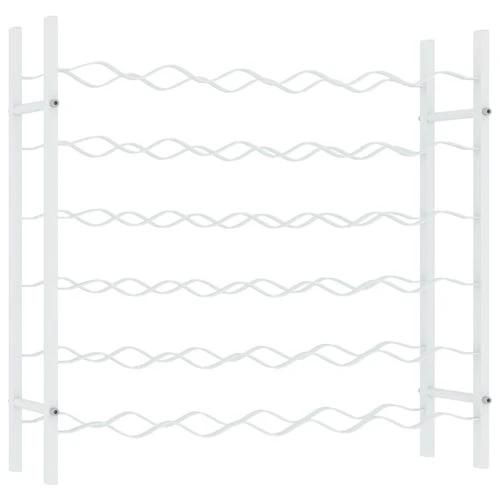 Modern White Metal Wine Rack for 36 Bottles with 8 Tiers for Stylish Home Organization by vidaXL