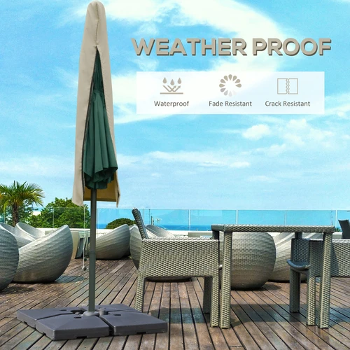 Outsunny Outsunny Cantilever Umbrella Cover 63cm x 164cm Weatherproof Oxford Cloth with Zipper for Outdoor Patio Protection - Parasol