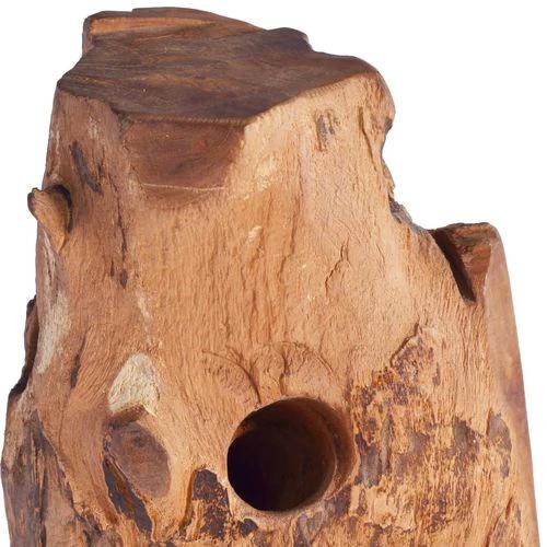 vidaXL Solid Teak Wood Wine Rack for 8 Bottles 40x30x80 cm Vintage Style for Wine Enthusiasts - Wine Rack
