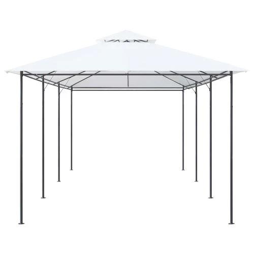 White Gazebo 600x298x270 cm Weather Resistant with Vented Roof for Outdoor Events and Family Gatherings by vidaXL