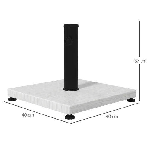 Outsunny 12kg Garden Parasol Base with Adjustable Feet and Tightening Knob for Outdoor Umbrellas by Outsunny