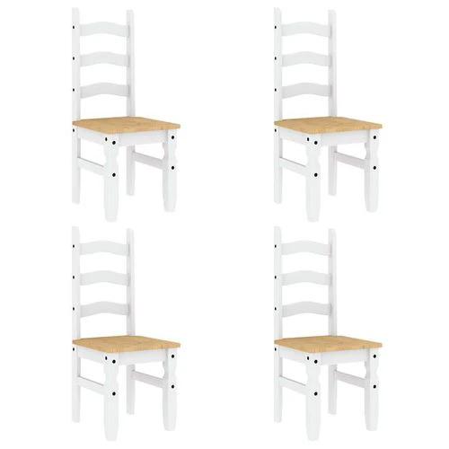 vidaXL vidaXL 5 Piece Dining Set Panama White Solid Wood Pine - Dining Set