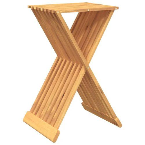 vidaXL Folding Stool 40x32.5x70 cm Solid Wood Teak by vidaXL